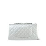 21K Silver Metallic Caviar Quilted Classic Flap Medium Silver Hardware - Image 7