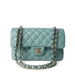 20C Tiffany Blue Small Classic Flap Light Gold Hardware - Image 2