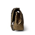 Gold Python Classic Double Flap Medium - Image 7