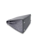 Kelly Sellier 28 Horseshoe (HSS) Gris Agate/Bleu Nuit Ostrich Palladium Plated Y Stamp - Image 3