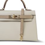 Mini Kelly Sellier II Bi-Color Horseshoe (HSS) Craie/Trench Epsom Permabrass Plated Z Stamp - Image 2
