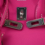 Birkin 25 (Candy Model) Rose Tyrien / Rubis Veau Epsom Palladium Plated [O] Stamp - Image 17
