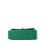 24A Green Caviar Quilted Classic Flap Small Light Gold Hardware - Image 9