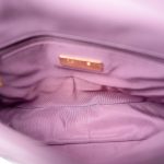 20B Purple Goatskin Quilted 19 Flap Small Mixed Hardware - Image 10