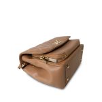 Beige Caviar Quilted Business Affinity Medium Flap Light Gold Hardware - Image 11
