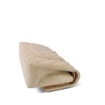 21S Pearly Beige Lambskin Quilted Classic Flap Medium Light Gold Hardware - Image 6