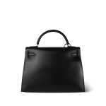 Kelly 32 Black Box Calfskin Gold Plated (A) Stamp - Image 10