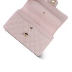 22S Light Pink Caviar Quilted Classic Flap Small LGHW - Image 6