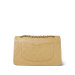 Beige Lambskin Quilted Classic Flap Medium GHW - Image 3