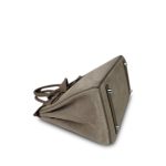 Birkin 25 Etoupe Swift and Grizzly Palladium Plated U Stamp - Image 16