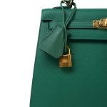 Kelly Sellier 25 Vert Vertigo Veau Epsom Gold Plated C Stamp - Image 2