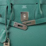 Birkin 30 Malachite Clemence Palladium Plated R Stamp - Image 7