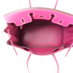 Birkin 25 (Candy Model) Rose Tyrien / Rubis Veau Epsom Palladium Plated [O] Stamp - Image 15