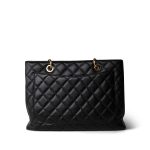 Black Caviar Quilted Grand Shopping (GST) Tote GHW - Image 8