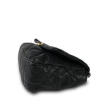 Black Goatskin Quilted 19 Flap Maxi Mixed Hardware - Image 9