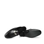 Black Oz Mule Sandals Palladium Plated Hardware Size 39 - Image 2