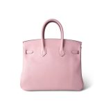 Birkin 25 Rose Sakura Swift Gold Plated X Stamp - Image 5