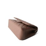 17B Dark Beige Caviar Quilted Classic Flap Jumbo Silver Hardware - Image 6