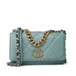 Tiffany Blue Lambskin Quilted 19 Wallet on Chain Mixed Hardware - Image 7
