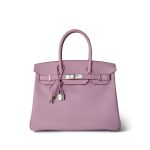 Birkin 30 Mauve Sylvestre Veau Epsom Palladium Plated Z Stamp