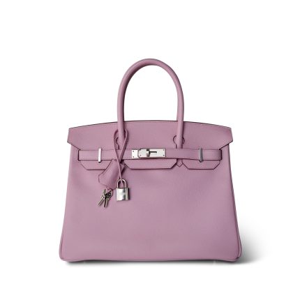 Birkin 30 Mauve Sylvestre Veau Epsom Palladium Plated Z Stamp