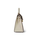 Kelly 25 Bi-Color Horseshoe (HSS) Etoupe/Craie Epsom Gold Plated C Stamp - Image 11