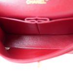 Red Lambskin Quilted Classic Flap Small Gold Hardware - Image 12