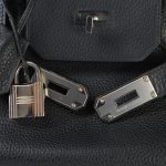 Shoulder Birkin 42 JPG Noir Clemence Palladium Plated [I] Stamp - Image 15