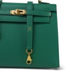 Kelly Sellier 25 Vert Vertigo Veau Epsom Gold Plated C Stamp - Image 3