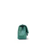22A Iridescent Green Lambskin Quilted Mini Rectangular Single Flap LGHW - Image 3