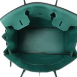 Birkin 30 Malachite Clemence Palladium Plated R Stamp - Image 8