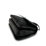 21S Black Lambskin Quilted Small Trendy CC Light Gold Hardware - Image 9