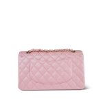 19S Iridescent Pink Caviar Quilted Medium Classic Flap Light Gold Hardware - Image 11