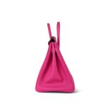 Birkin 25 (Candy Model) Rose Tyrien / Rubis Veau Epsom Palladium Plated [O] Stamp - Image 9