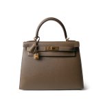 Kelly Sellier 28 Etoupe Epsom Gold Plated T Stamp - Image 5
