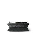 23P Black Aged Calfskin Quilted Mini Reissue 2.55 Flap Aged Gold Hardware - Image 5