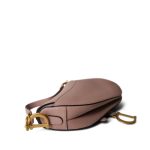 Dior Blush Grained Calfskin Saddle Bag w/ Strap - Image 12