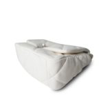 22S White Lambskin Quilted 19 Flap Small Mixed Hardware - Image 6