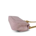 24P Pink Caviar Quilted Sweetheart Mini Flap Aged Gold Hardware - Image 8