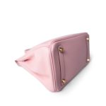 Birkin 25 Rose Sakura Swift Gold Plated X Stamp - Image 6