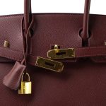 Birkin 30 Rouge H Epsom Gold Plated T Stamp - Image 3