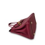 Birkin 25 Rouge Grenat Togo Gold Plated X Stamp - Image 15