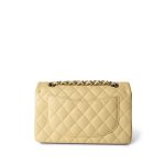 22B Light Yellow Caviar Quilted Classic Flap Small LGHW - Image 6