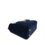 Mini Lady Dior Bag Navy Velvet - Image 13