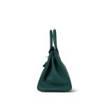 Birkin 30 Malachite Clemence Palladium Plated R Stamp - Image 9