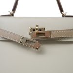 Mini Kelly Sellier II Bi-Color Horseshoe (HSS) Craie/Trench Epsom Permabrass Plated Z Stamp - Image 5