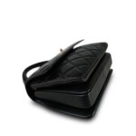 21S Black Lambskin Quilted Small Trendy CC Light Gold Hardware - Image 7