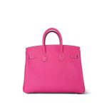 Birkin 25 (Candy Model) Rose Tyrien / Rubis Veau Epsom Palladium Plated [O] Stamp - Image 11