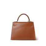 Kelly 28 Gold Courchevel Leather Gold Plated Hardware V Circle Stamp - Image 13