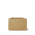 Light Beige Lambskin Quilted Full Flap Bag Gold Hardware - Image 4